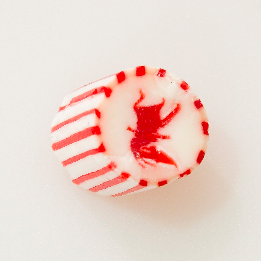 Candy Rock weiss-rot mit Symbol