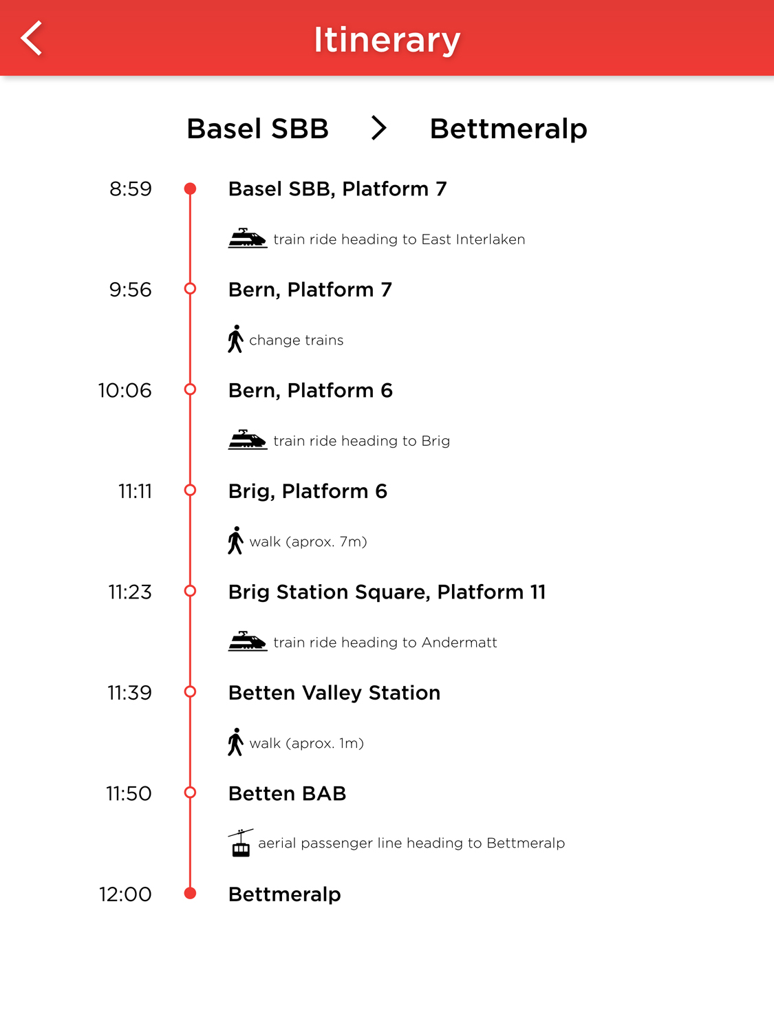 Daily UI #079 – Itinerary